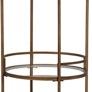 Trolley/Barvogn WOOOD Exclusive Zora antik messing med 2 glashylder H79 x B50 x L50 cm
